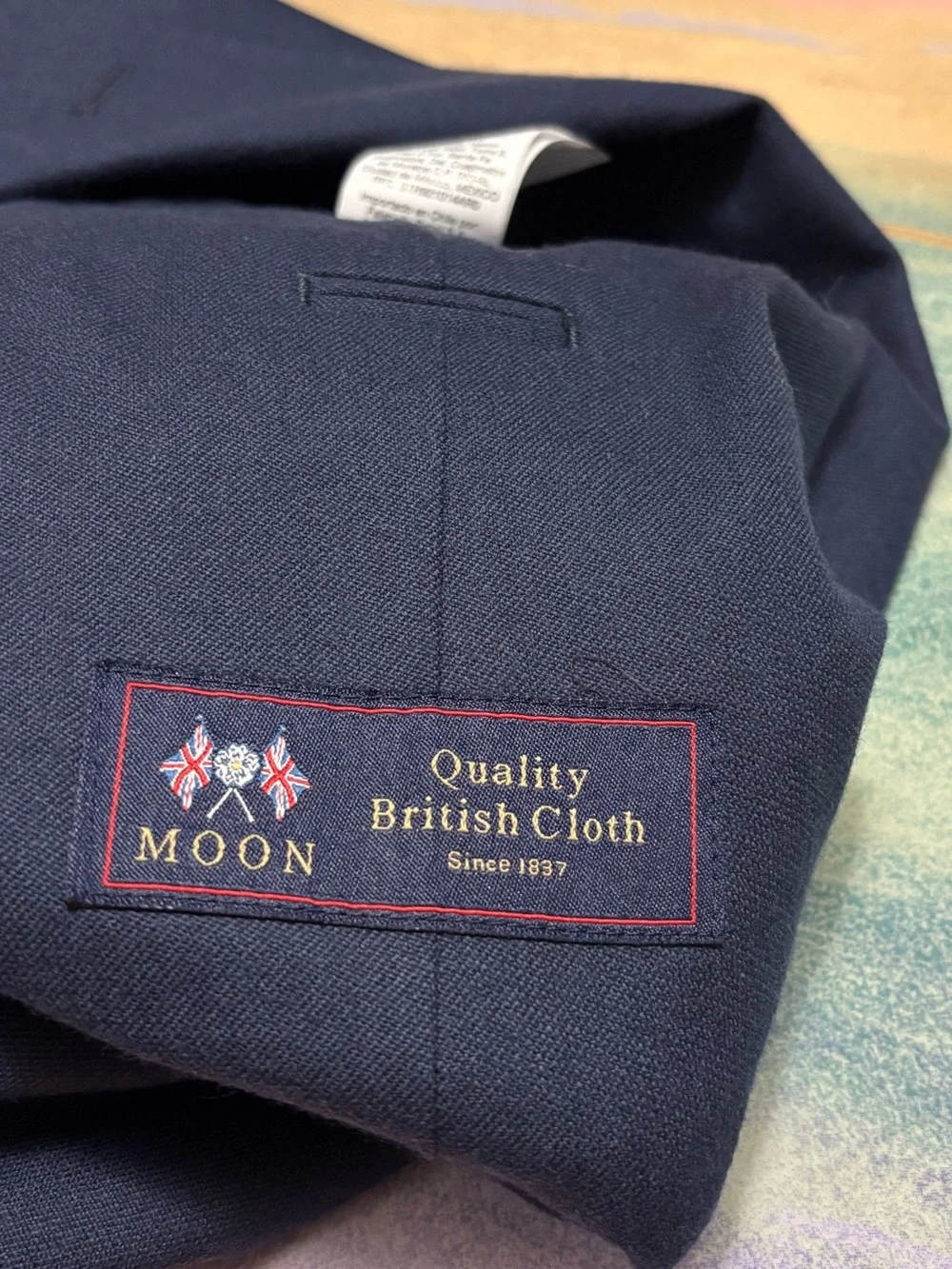 J. Crew Ludlow Slim navy blue Italian Suit (Jacket/Pants) size 40R wool cotton